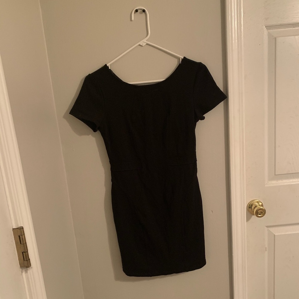 black body con business dress